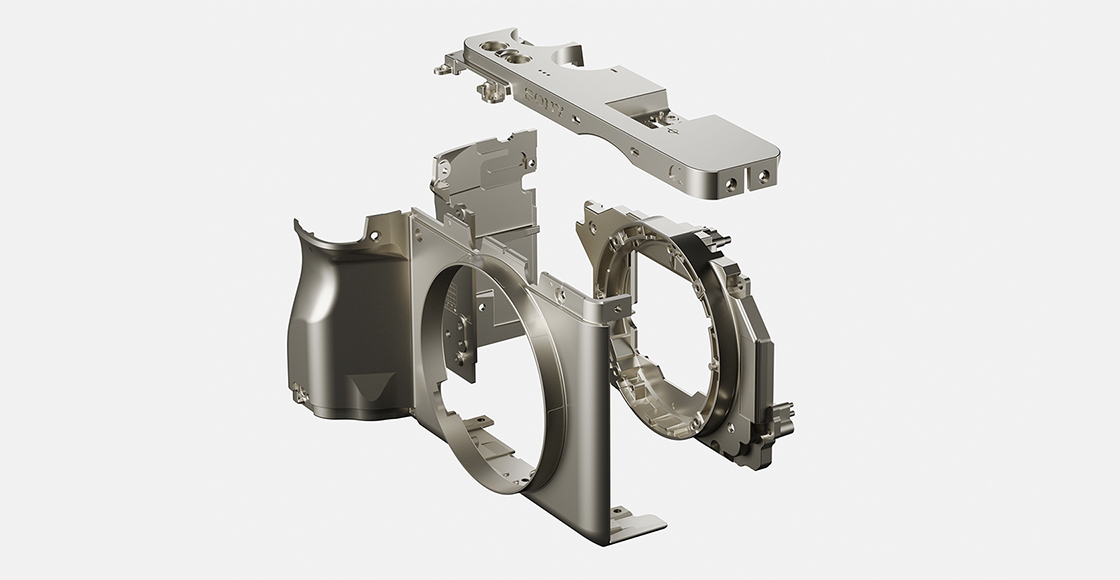Snímek dílů z hořčíkové slitiny