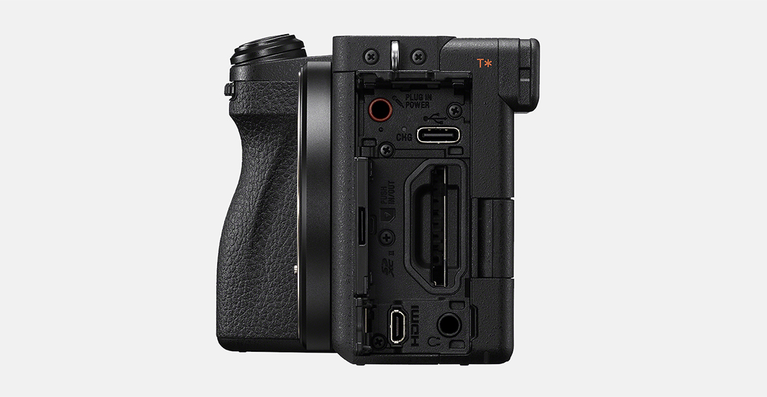 Snímek konektorů pro sluchátka a mikrofon