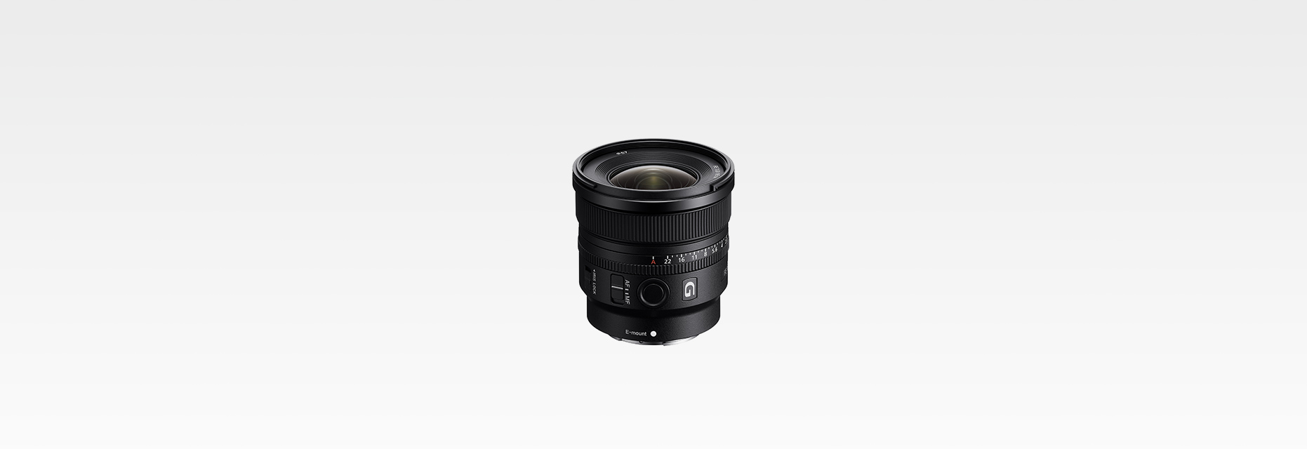 Produktový snímek objektivu FE 16 mm F1,8 G